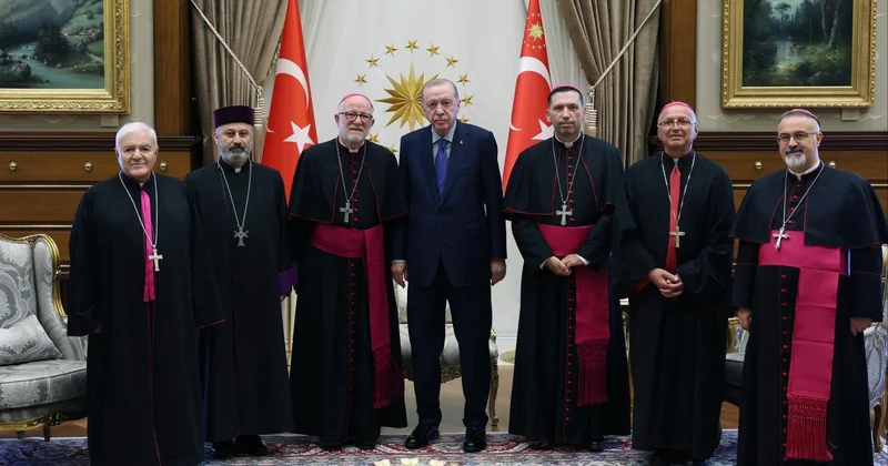 Cumhurbaşkanı Erdoğan Türkiye Katolik Episkoposlar heyetini kabul etti