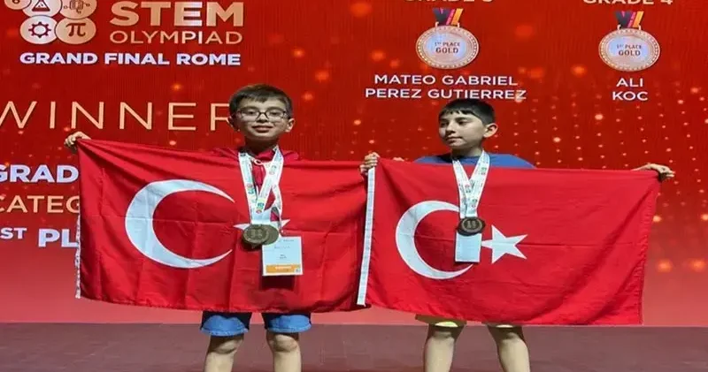 Ali ve Sidar, STEM Olimpiyatları nda matematikte dünya şampiyonu oldu