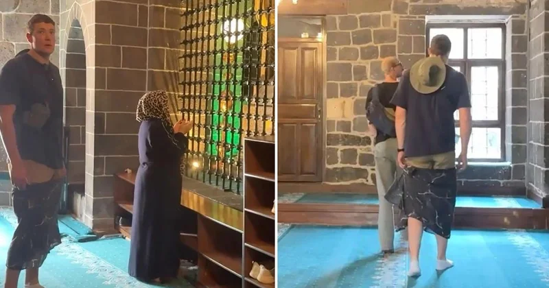 Görüntü Diyarbakır daki bir camiden! İzleyenler yorum yapmadan edemiyor