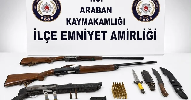 Gaziantep te 3 adet ruhsatsız tüfek ele geçirildi: 1 gözaltı Gaziantep Haberleri Habertürk Yerel Haberler