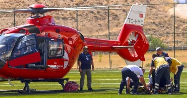 Darende de kalp krizi şüphesi bulunan hasta hava ambulansıyla sevk edildi Malatya Haberleri Habertürk Yerel Haberler