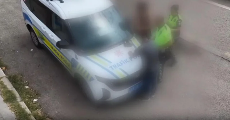 Trafik uygulamasından kaçan sürücü dronla takip edilerek yakalandı