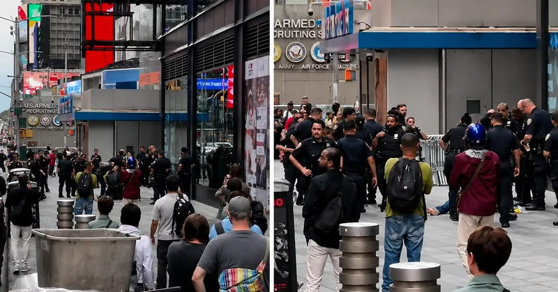 Times Meydanı nda bıçaklı saldırı: İki kişiyi yaralayan kadın polis tarafından vuruldu
