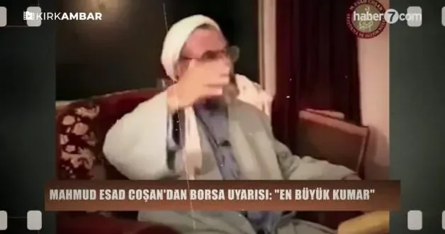 Mahmud Esad Coşan dan borsa uyarısı: En büyük kumar