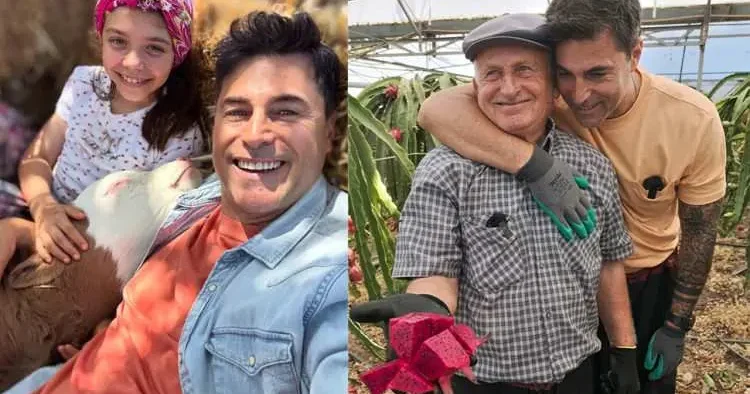 35 derece sıcağa aldırmadı! Kıvanç Kasabalı Alanya’da tarlaya girdi