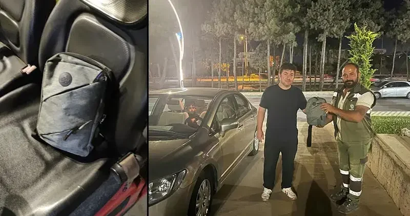 Temizlik işçisi, bulduğu içinde 400 bin liralık 6 bilezik olan çantayı sahibine ulaştırdı
