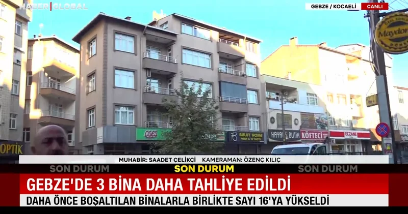 Gebze’de yıkılan binanın yakınında çökme alarmı