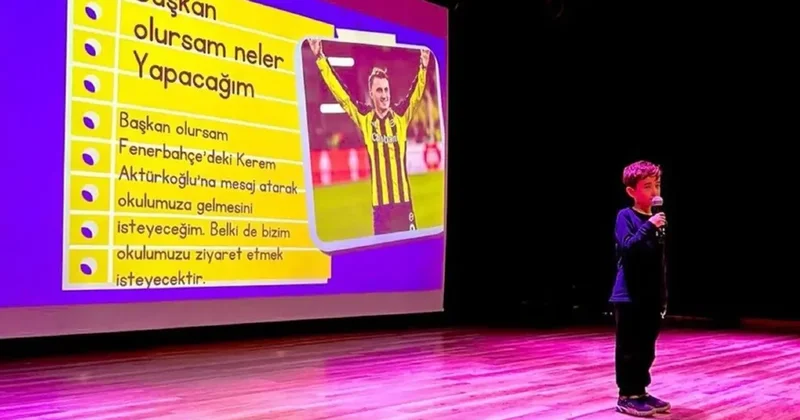 Başkan olursam okula getireceğim demişti! Kerem Aktürkoğlu ndan minik taraftara müjde