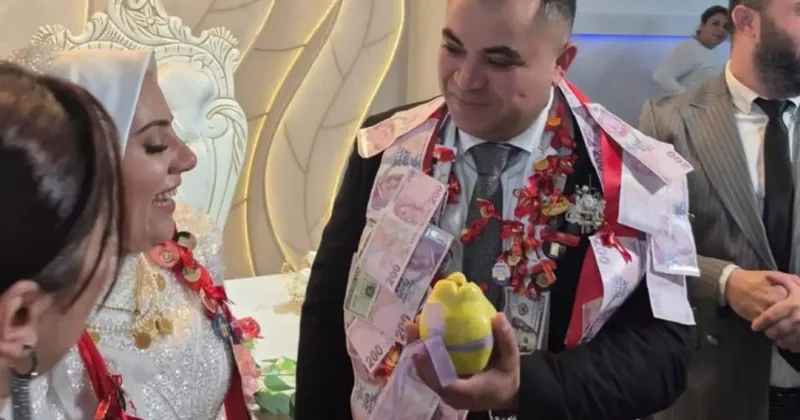 Damada takı yerine ayva taktılar