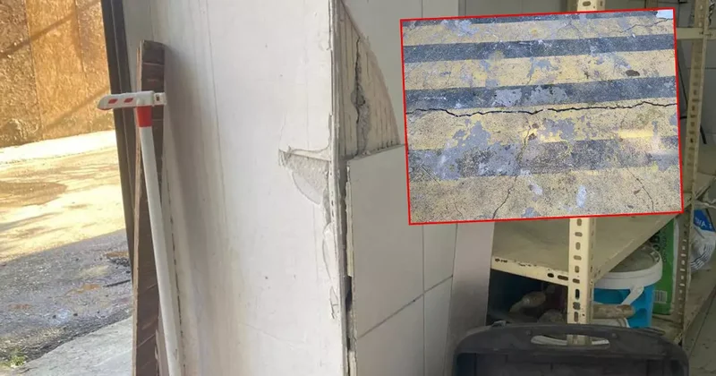 Gebze nin ardından şimdi de Ataşehir! Kolonlarda patlama, zeminde çatlaklar meydana geldi
