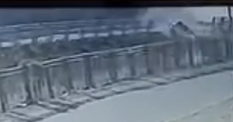 Hafif ticari araç sulama kanalına uçtu: O anlar kamerada