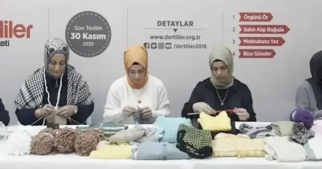 Gazzeli Çocuklar Üşümesin : İstanbul dan Gazze ye iplikten umut köprüsü kuruldu VİDEO İZLE