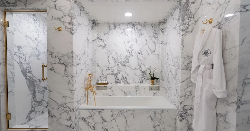 Trump ın yenilenen banyosu paylaşıldı Dış Haberler