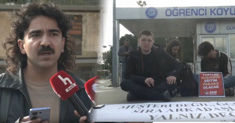 Ege Üniversitesi’nde oturma eylemi! Depremzede öğrencilere: Ya 19 bin lira verin ya da buradan gidin