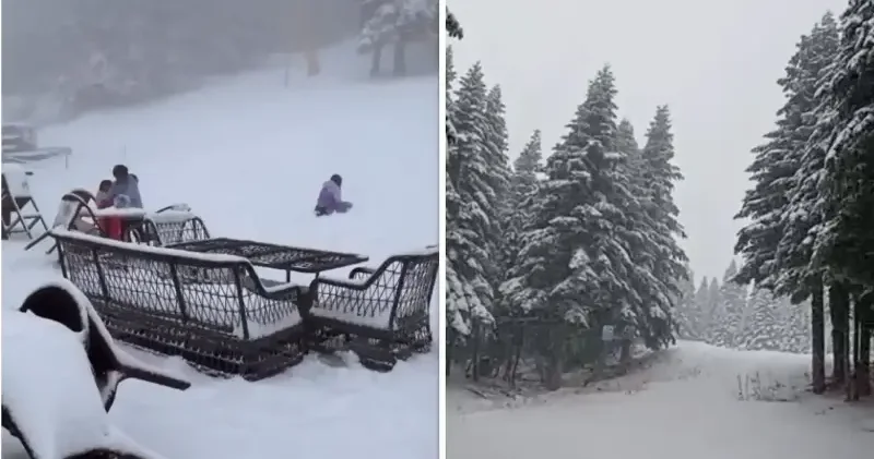 Uludağ da kar yağışı iki gündür aralıklarla sürüyor: Kalınlık 5 santimetreye ulaştı Bursa Haberleri