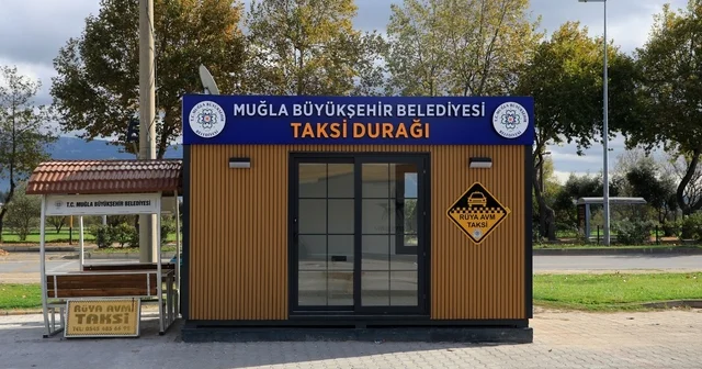Büyükşehir kendi üretimi taksi duraklarını hizmete sunuyor Muğla Haberleri