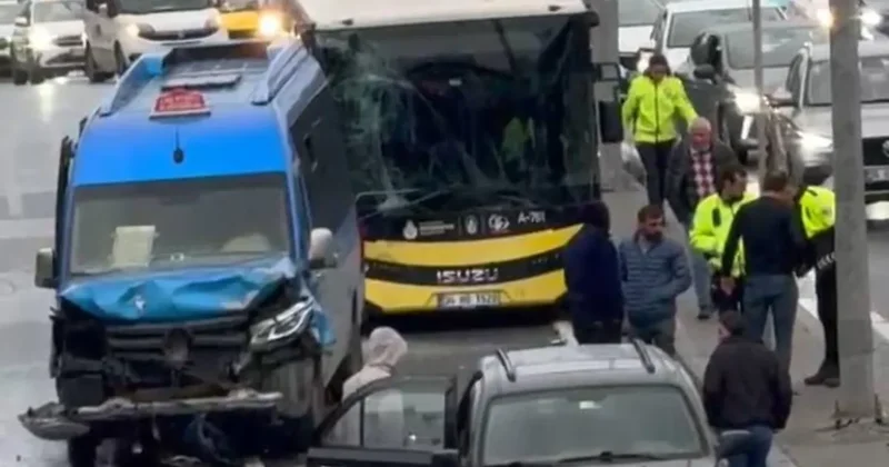 İETT otobüsü kaza yaptı: 3 yaralı