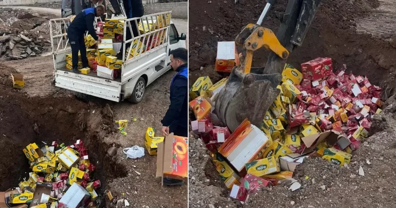 Öğrencilere yedireceklerdi! Hepsi toprağa gömüldü