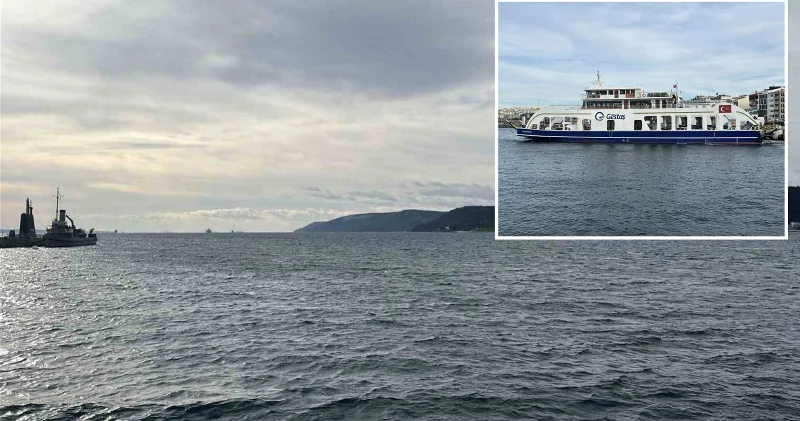 Çanakkale de fırtına nedeniyle feribot seferleri durdu Çanakkale Haberleri
