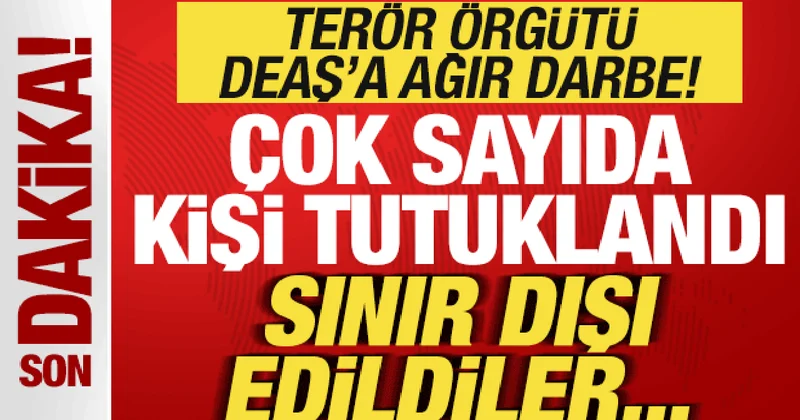Terör örgütü DEAŞ a ağır darbe! Çok sayıda kişi tutuklandı! Sınır dışı edildiler...
