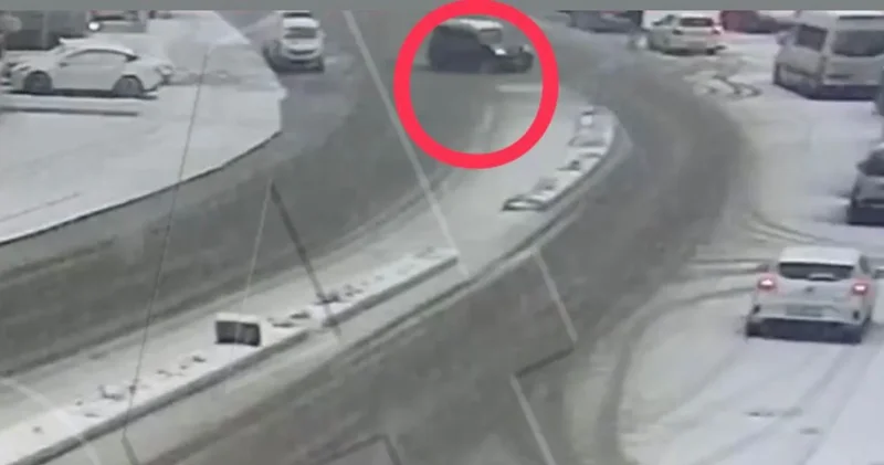 Karlı yolda driftli eğlenceye 58 bin 217 lira ceza!