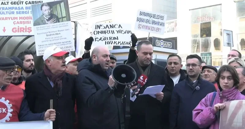 Bayrampaşa da kayyumun işten çıkarmaları protesto edildi
