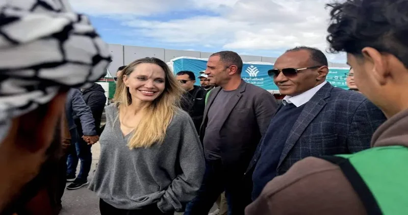 Angelina Jolie, Refah Sınır Kapısı’nda! Yardımlar Filistinlilere derhal iletilmeli