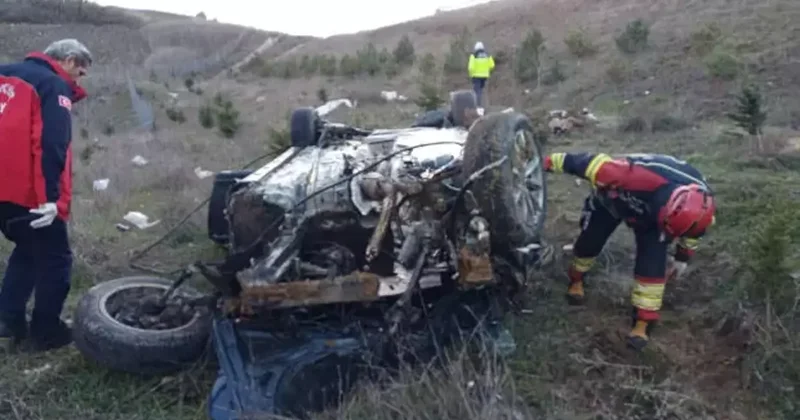 İzmir İstanbul Otoyolu’nda kahreden kaza: Otomobil şarampole yuvarlandı, 1 ölü