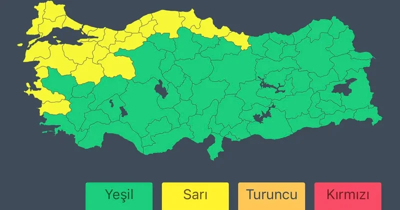 Bakanlık duyurdu: 24 ile sarı kodlu uyarı!