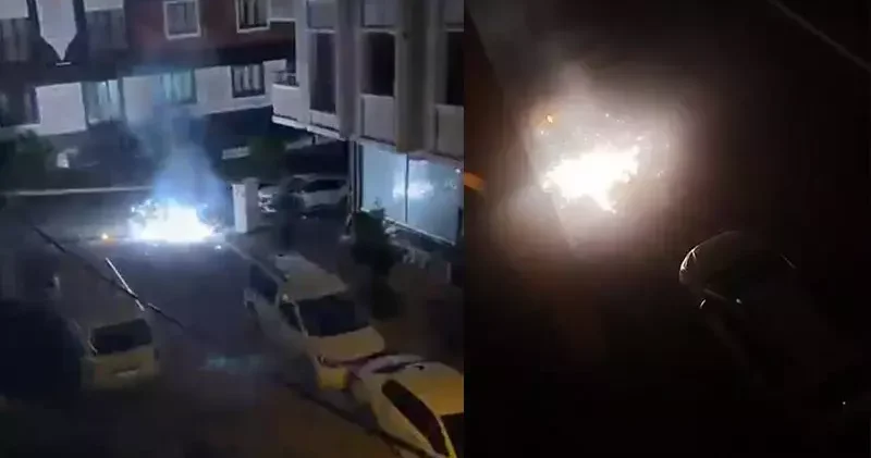 Arnavutköy de elektrik kabloları patlayarak yandı; mahallede panik yaşandı