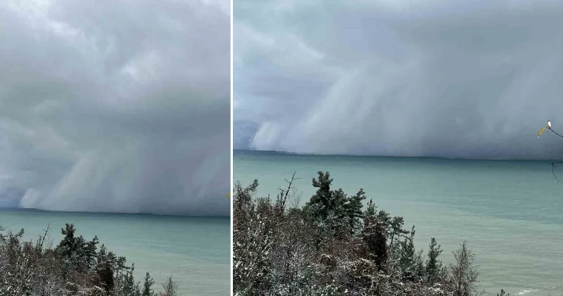 Sosyal medyada paylaşıldı, ilginç görüntü merak uyandırdı: Denizde çok garip haller var Kastamonu Haberleri