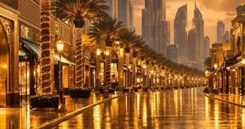Dubai de bir sokak baştan sona altınla kaplanacak