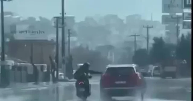 Trafiği tehlikeye düşüren motosiklet sürücüsüne ceza Denizli Haberleri