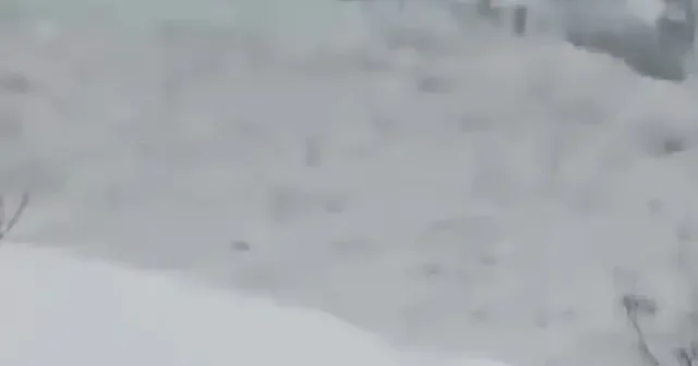 Şırnak ta çığ düşme anı kamerada VİDEO İZLE