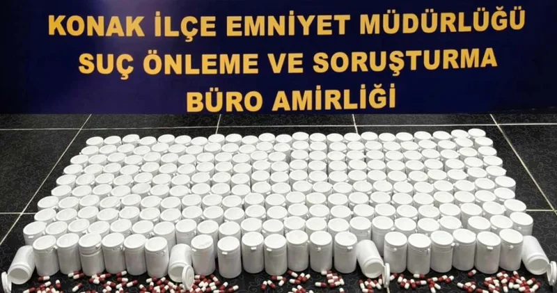 İzmir de yarım milyona yakın sentetik ecza ele geçirildi!