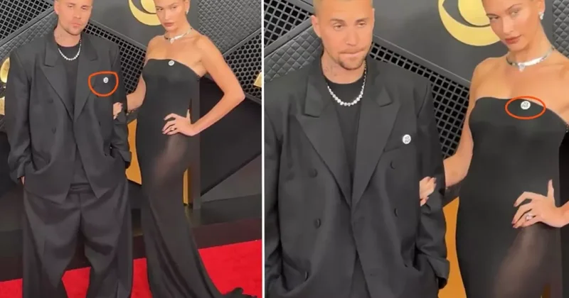 Justin ve Hailey Bieber, Grammy töreninde ICE OUT rozetleriyle mesaj verdi