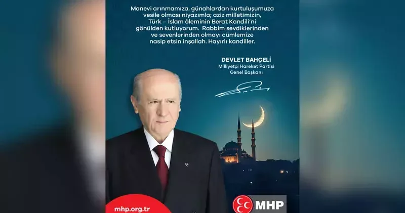 Bahçeli den Berat Kandili mesajı