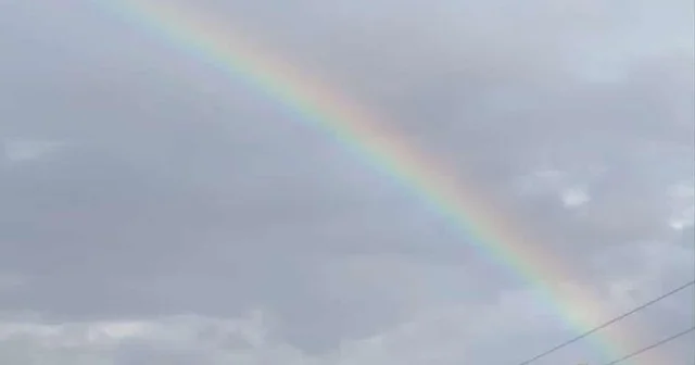 Gökkuşağı görsel güzellik oluşturdu Afyonkarahisar Haberleri
