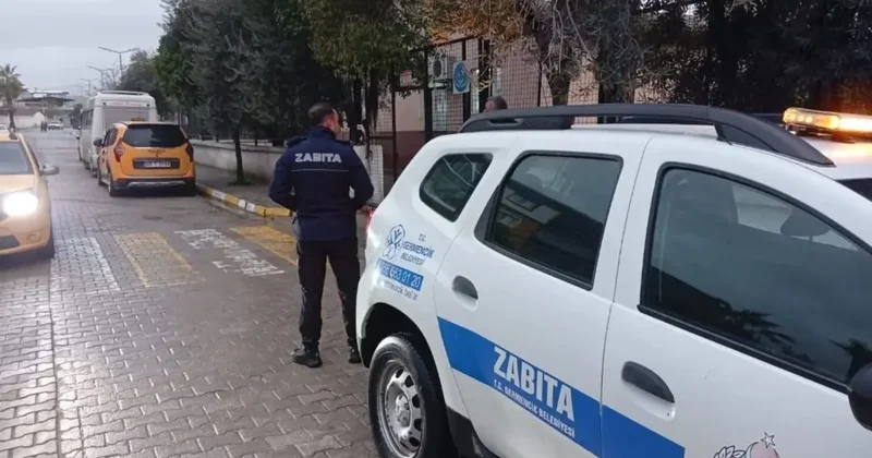 Ara tatil sonrası Germencik’te okul önlerinde zabıta mesaisi