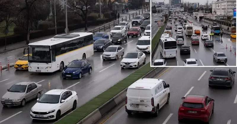 Ankara da yarıyıl tatilin ardından okulların açılmasıyla trafik yoğunluğu oluştu Gündem Haberleri