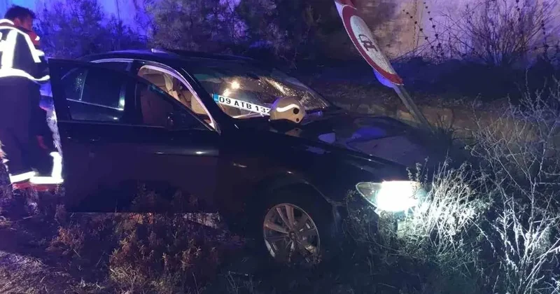 Karacasu’da trafik kazası: Sıkışan sürücüyü itfaiye ekipleri kurtardı