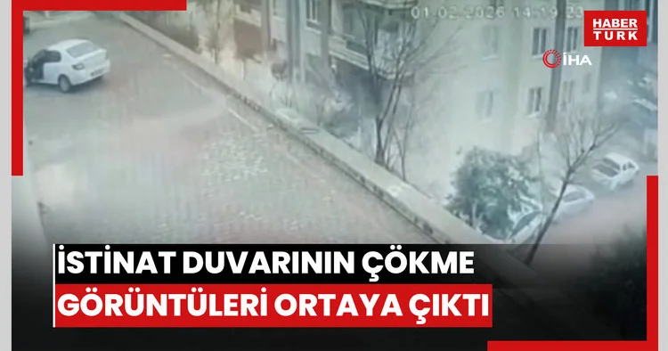 Gaziantep te istinat duvarının çökme anlarına ait görüntüleri ortaya çıktı
