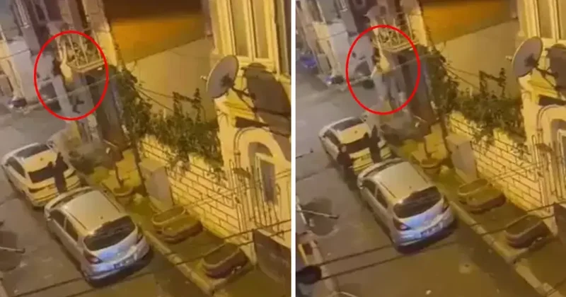 Balkondan atlamak isteyen kadını kocası yakaladı ama sonu kötü bitti