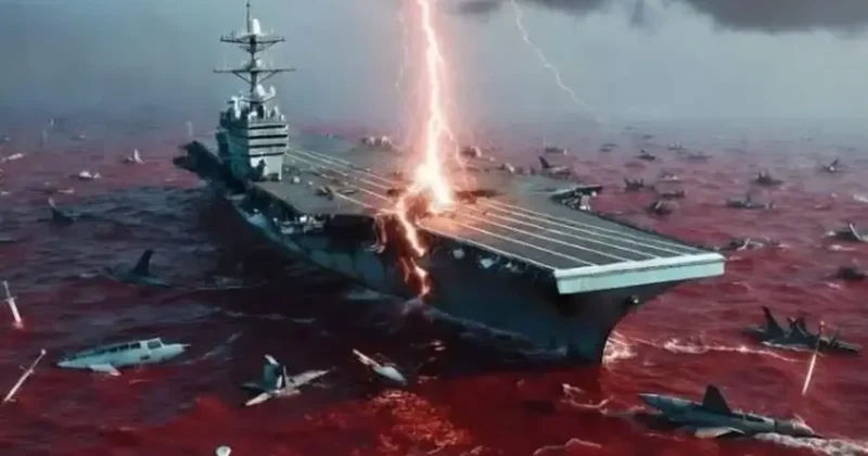 İran dan ABD uçak gemisini hedef alan paylaşım