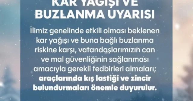 Tekirdağ da kar ve buzlanma uyarısı Tekirdağ Haberleri