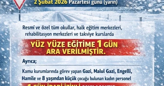 Kırklareli merkez, Kofçaz, Demirköy ve Vize de eğitime 1 gün ara verildi Kırklareli Haberleri