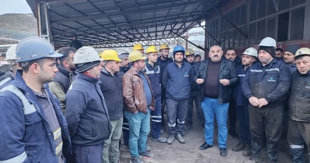 Amasya da kömür madeninde çalışan işçilerin iş bırakma eylemi sona erdi Amasya Haberleri