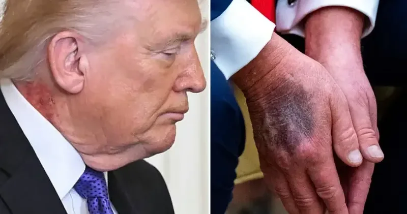 Önce eli şimdi boynu: Trump ın derisinde gizemli kızarıklık Amerika Haberleri