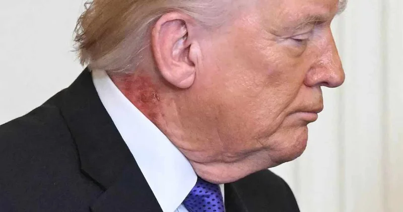 Trump un boynundaki kızarıklık ülke gündemine oturdu!