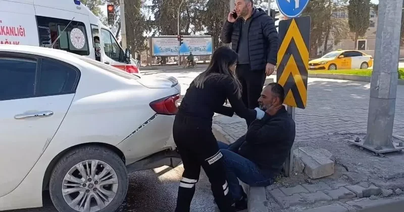 İki otomobilin çarpışması sonucu 1 kişi yaralandı